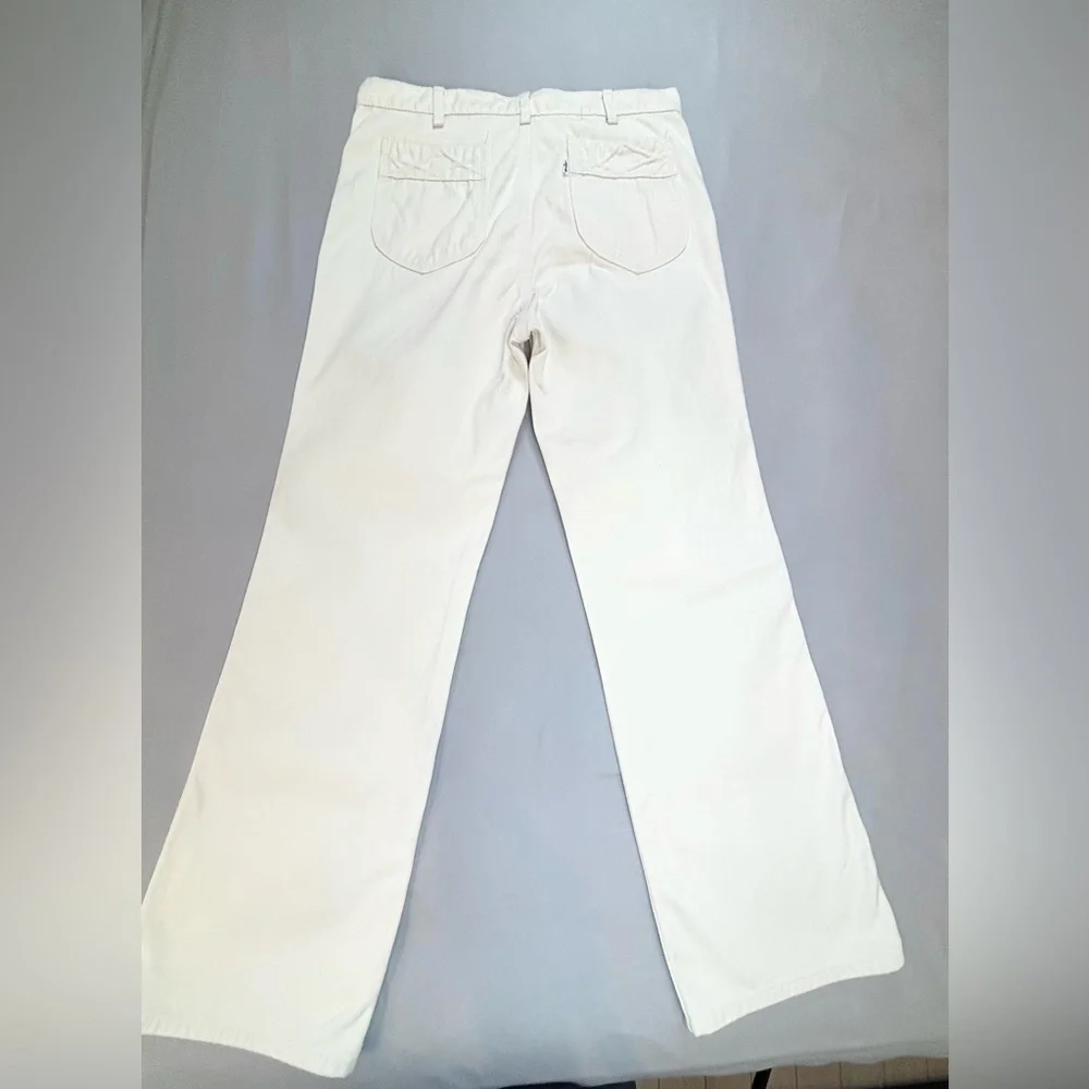 Vintage 70s Levi’s Flared Pants Men’s 30x30 Cream White Tab‎ Style 2214-4156